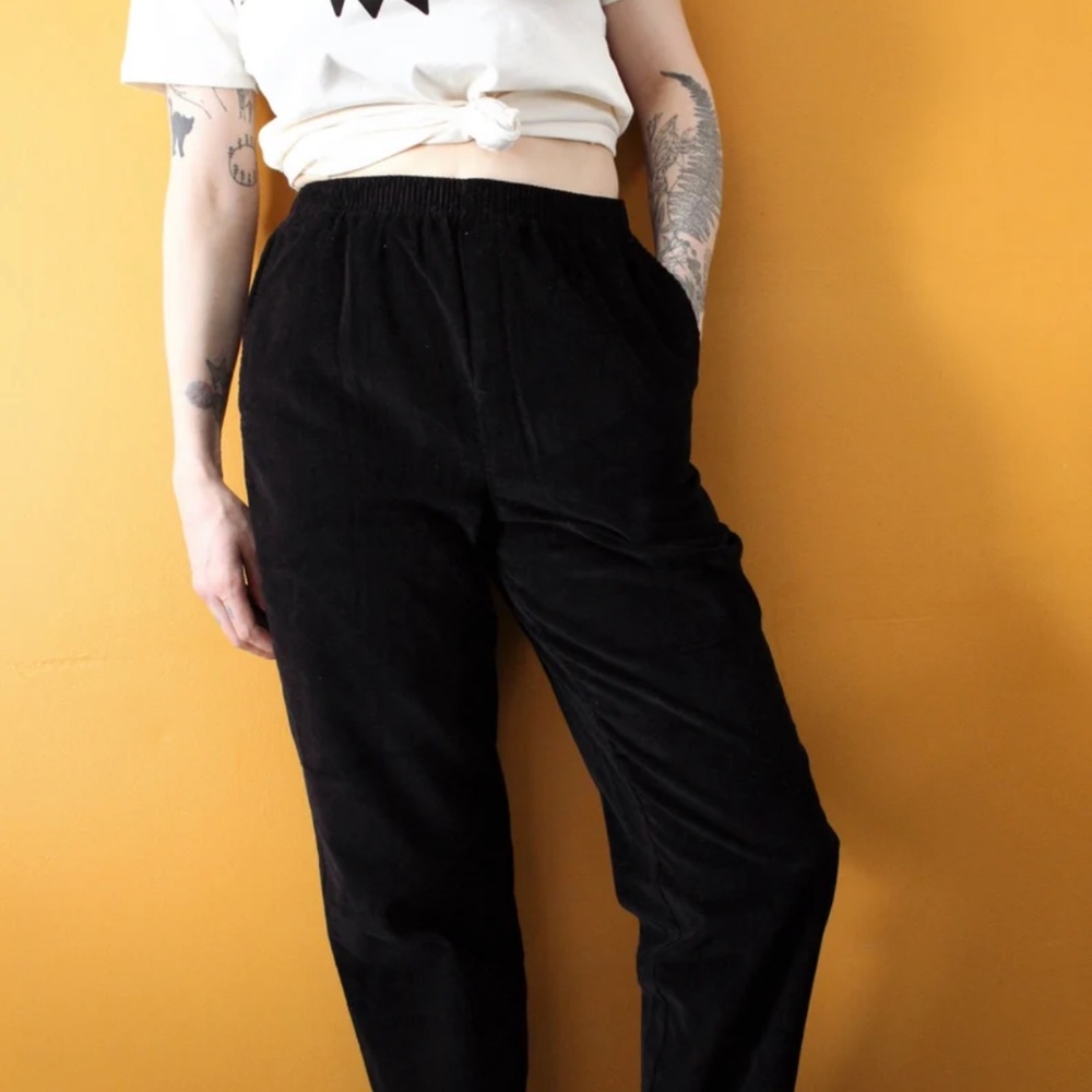 Vintage 90s black corduroy pants